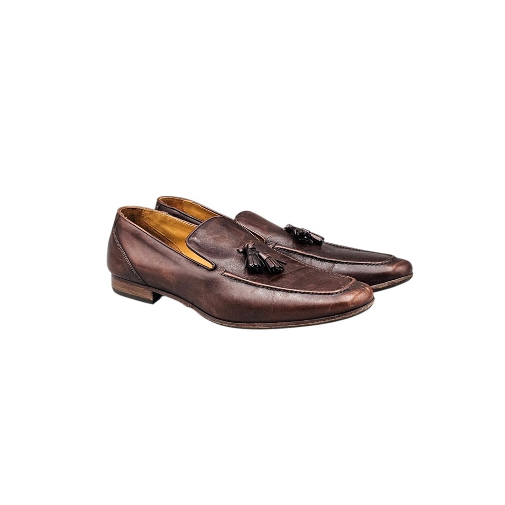 Florsheim Men's Size 44/10 EUC Royal Imperial Italy Brown Leather Tassel Loafers